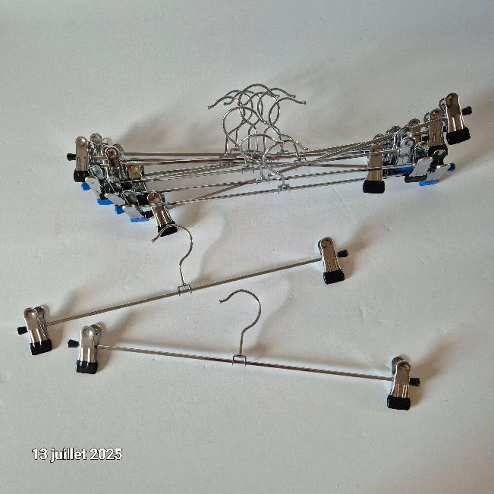 Lot de 18 cintres &agrave; pince en m&eacute;tal pour jupes, pantalons, gr Bricolage