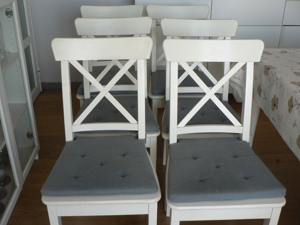 Lot de 6 Chaises salle &agrave; manger IKEA Meubles