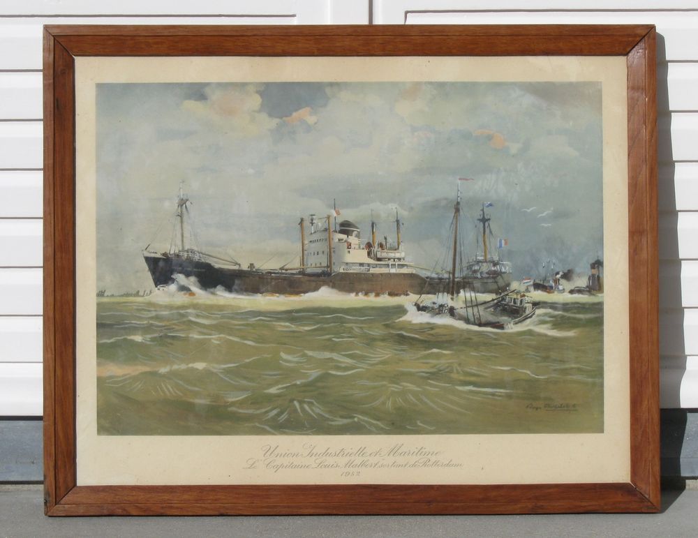 Affiche lithographique de Roger Chapelet, peintre de Marine 