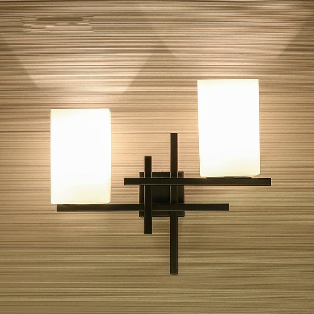 Applique murale double t&ecirc;te LED de style japonais. Décoration