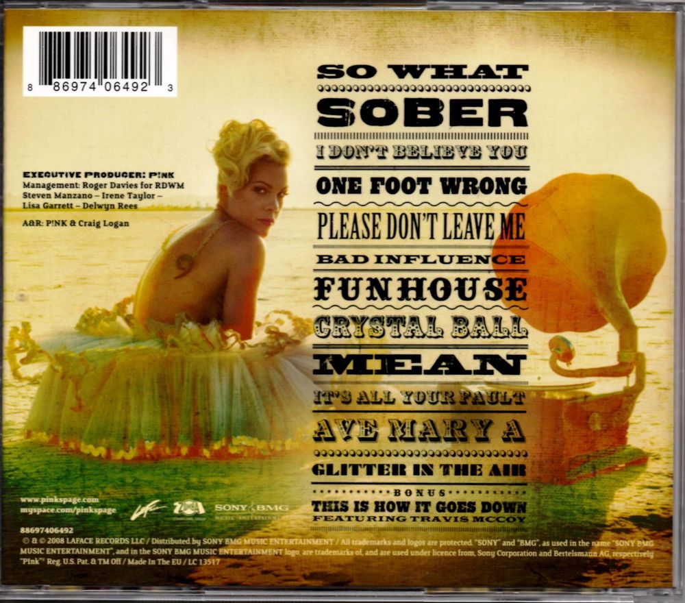 Cd "Funhouse" de Pink CD et vinyles