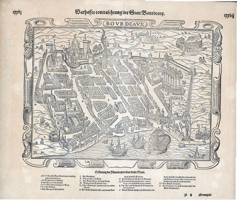 gravure ancienne Bordeaux 100 Bordeaux (33)