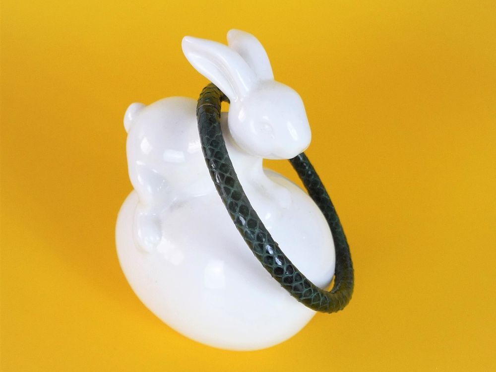 Bracelet en L&eacute;zard Vert Fonc&eacute;- Neuf Bijoux et montres