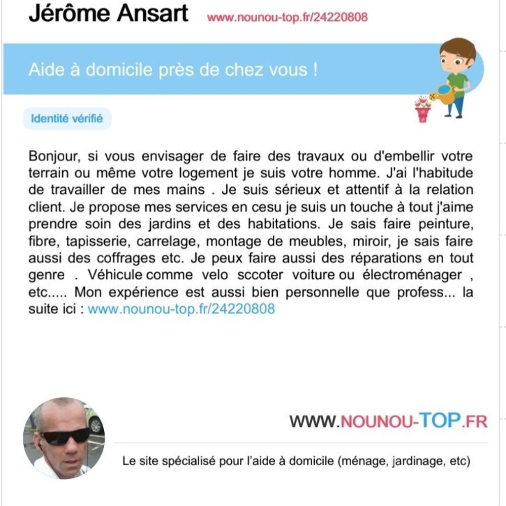   Recherche emploi particuliers  à domicile  