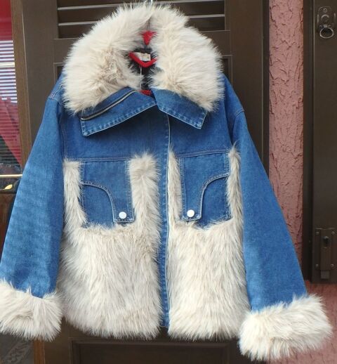 Sublime blouson en jean et fourrure Sen Uniq taille M/L neuf 89 Colmar (68)