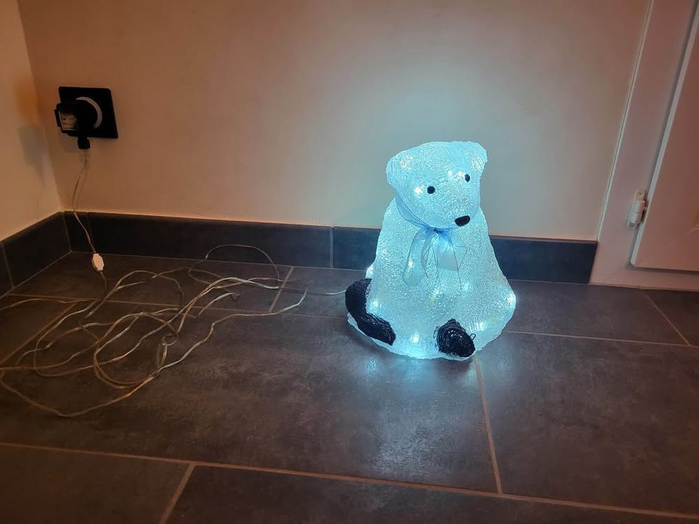Ourson de Noel leds Blanc Décoration