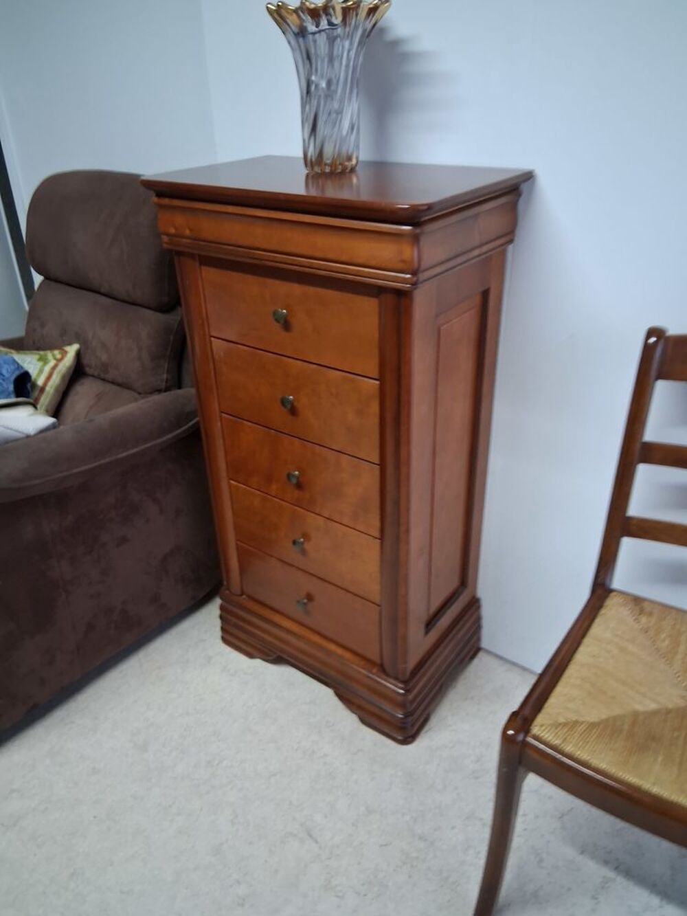 MEUBLE PLACAGE NOYER 5 TIROIRS Meubles
