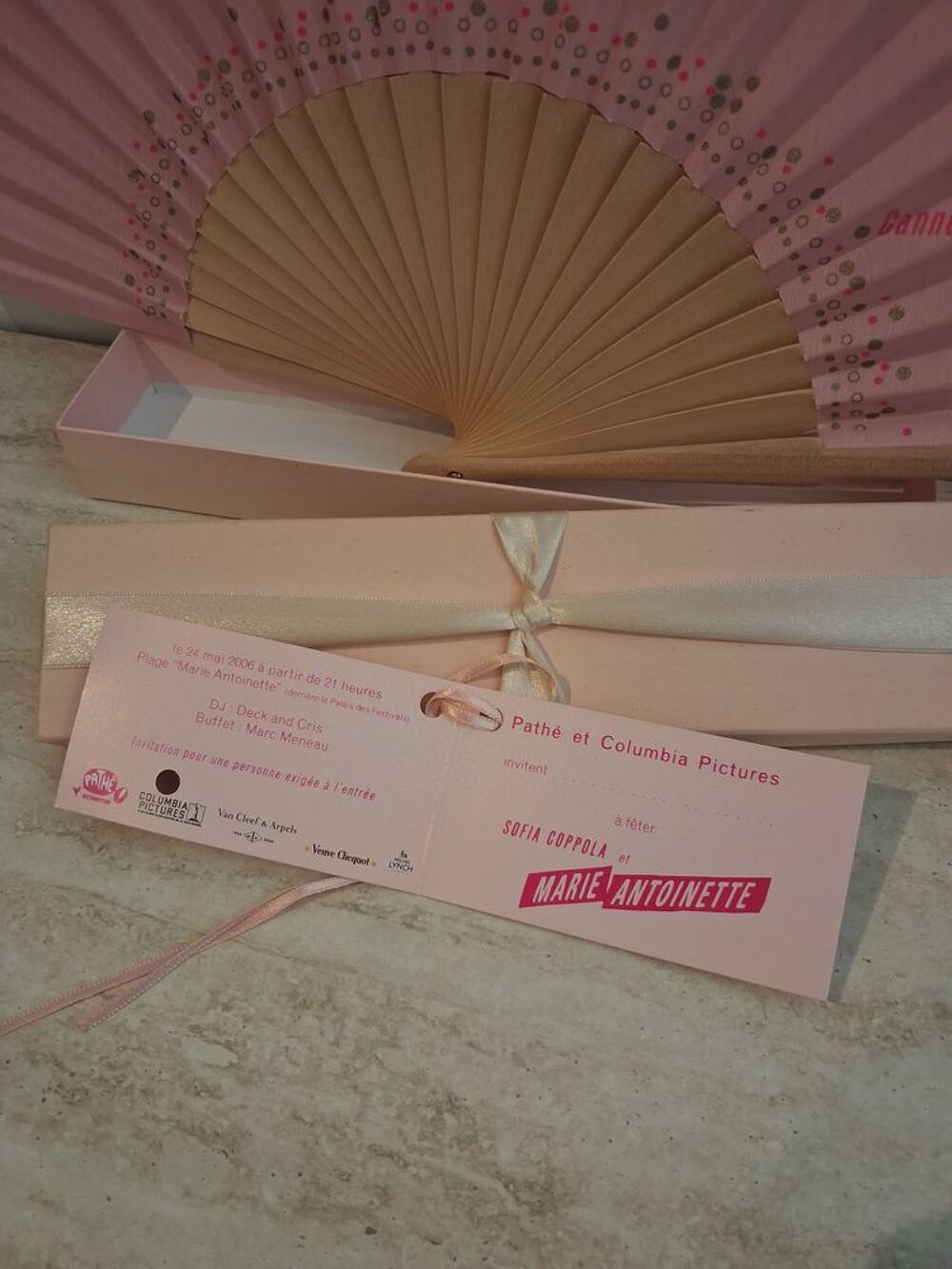 Eventail Marie-Antoinette Coppola Cannes 2006 