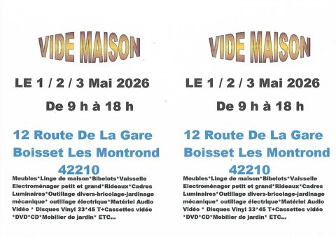 VIDE MAISON 0 Boisset-l�s-Montrond (42)