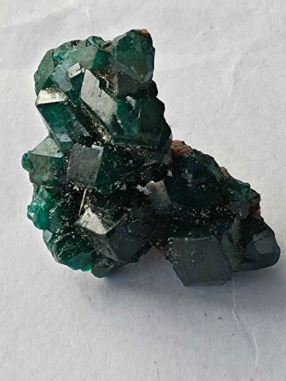 Min&eacute;ral de Collection : Dioptase brute sur matrice naturelle-14g 