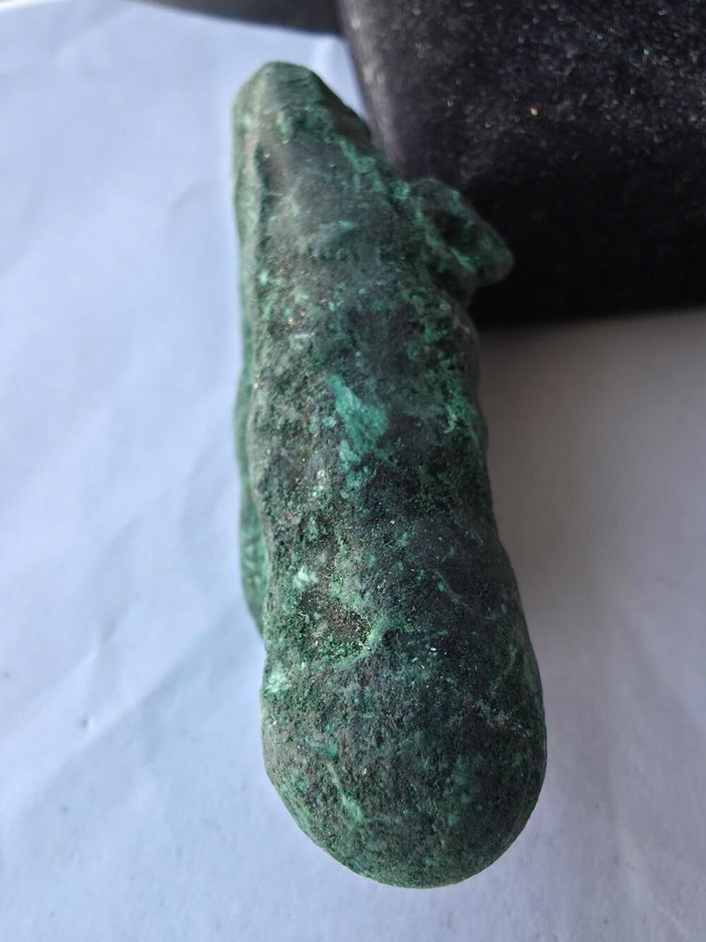 Min&eacute;ral de Collection : Rare Stalactite de Malachite (Katanga)-116g 