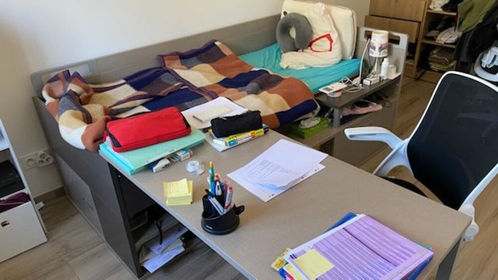 Lit et bureau int&eacute;gr&eacute; Mobilier enfants