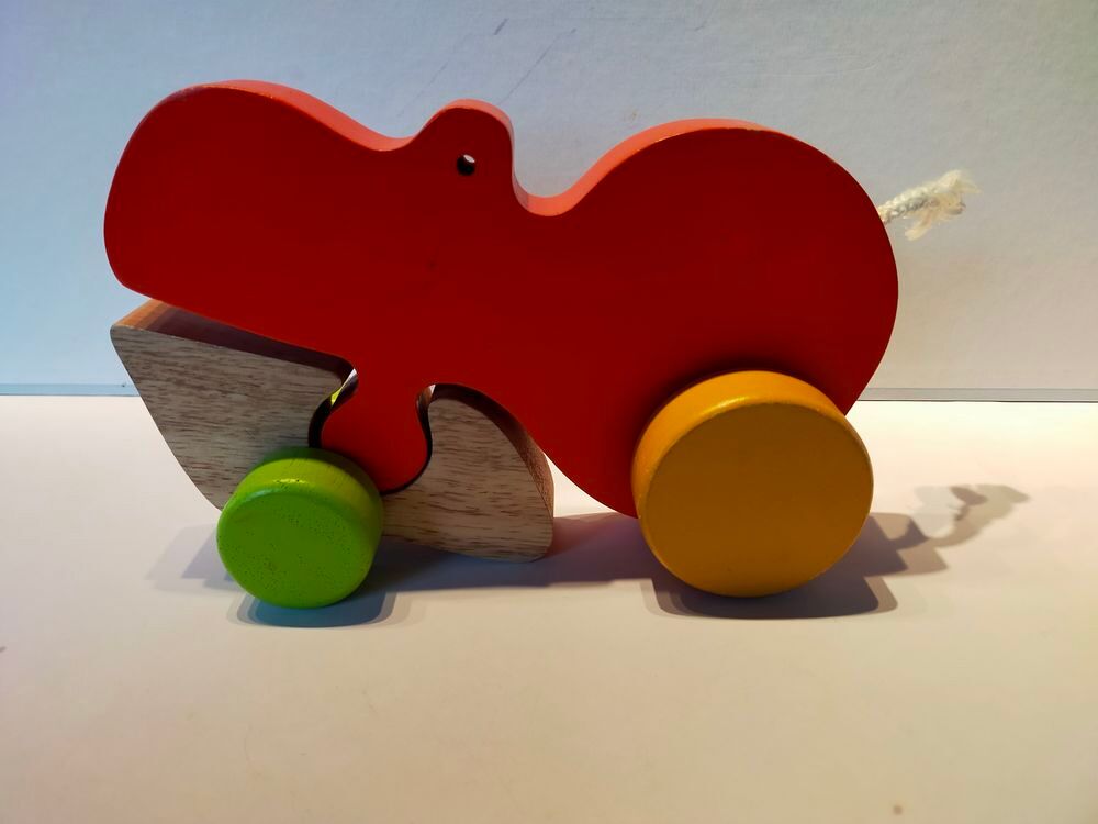BOIS Hippopotame &agrave; tirer pour les petits
Jeux / jouets
