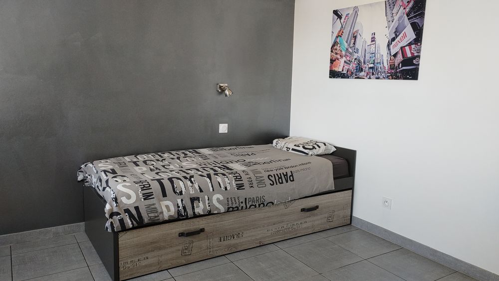 Lit Design 90x190 Enfant/Ado avec son Sommier &amp; Matelas Meubles