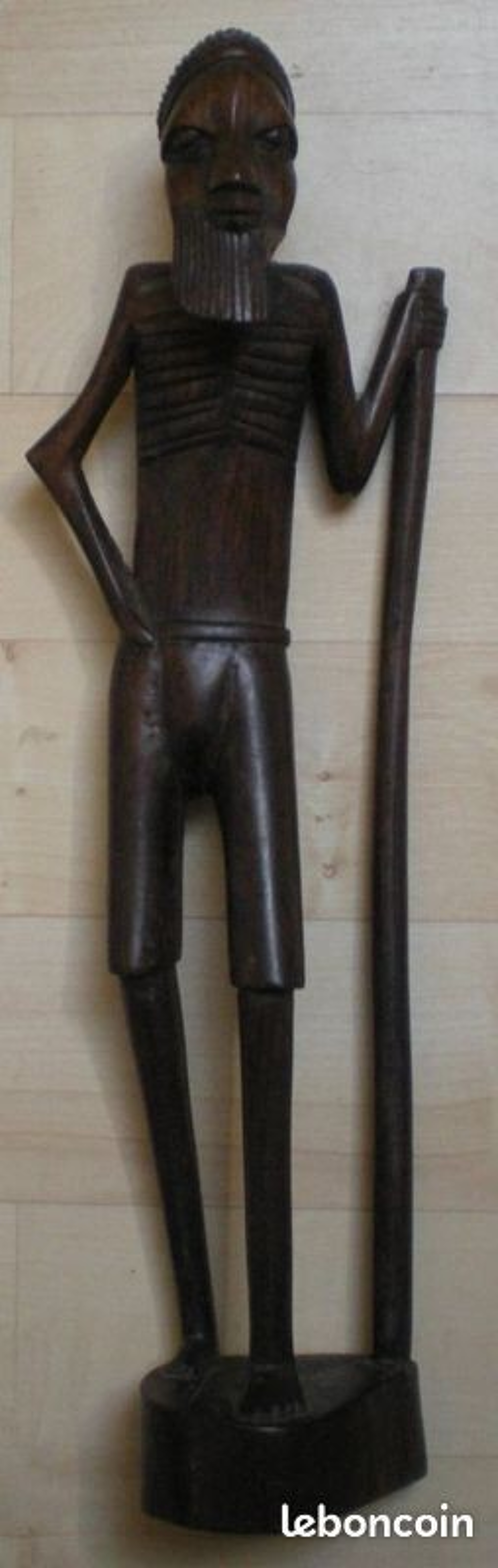 STATUETTE AFRICAINE EN BOIS D'EBENE - ART AFRICAIN 