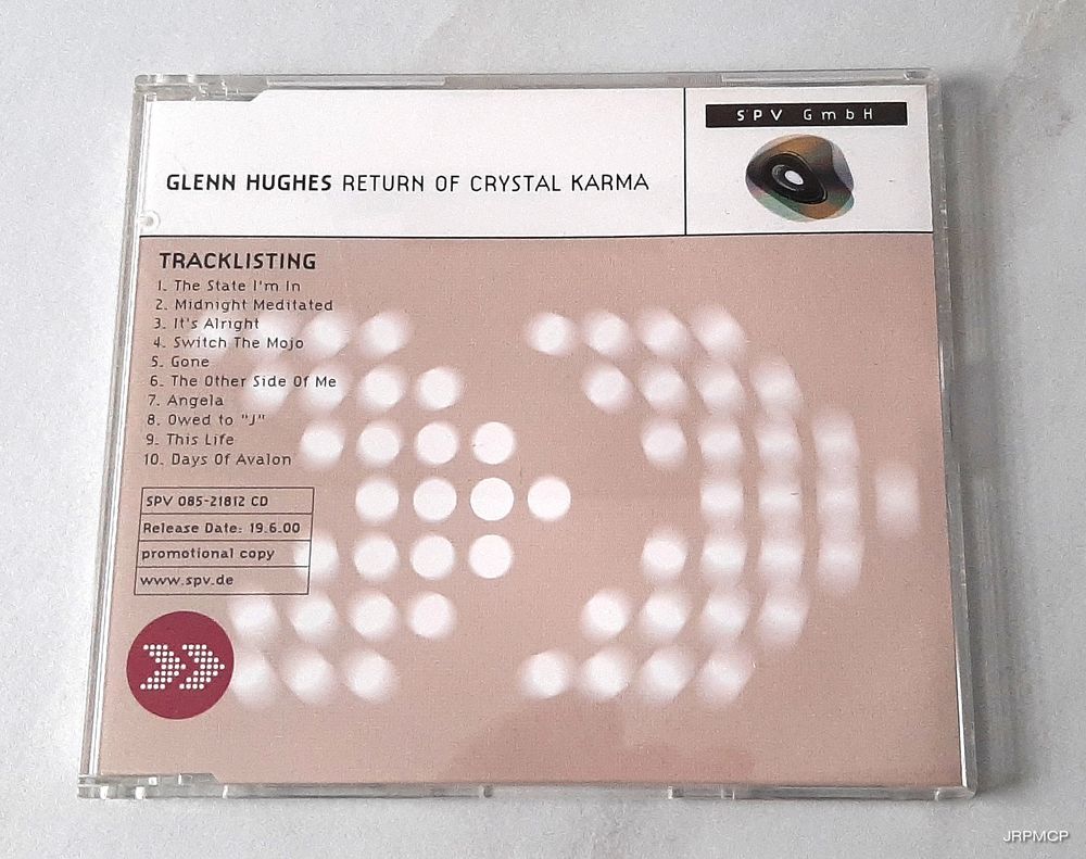 Glenn Hughes. Return Of The Crystal Karma. CD Rare CD et vinyles