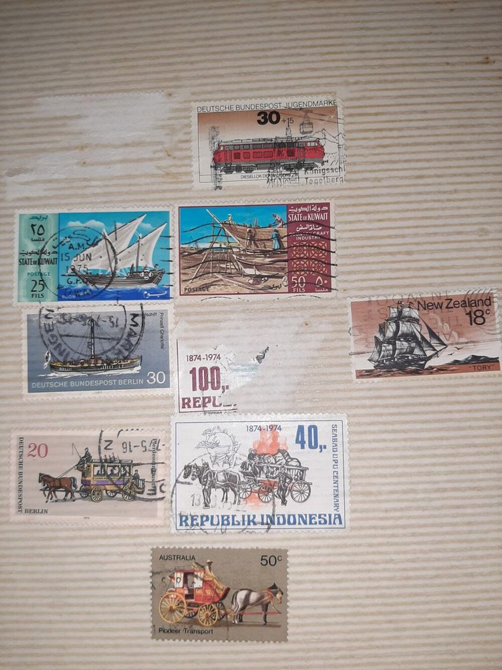 Collection de timbres 