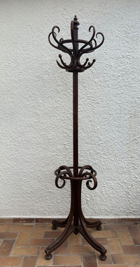 Porte-manteau ancien en bois courb� - Style Thonet 250 Bages (66)