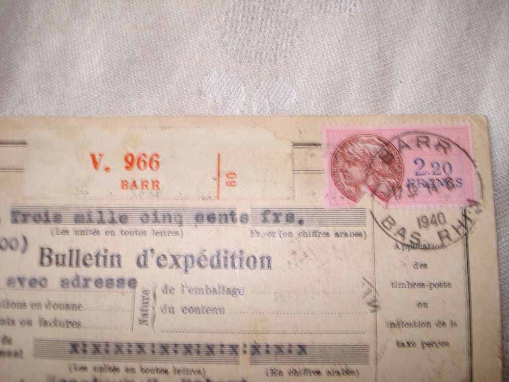 Timbres France sur carte 