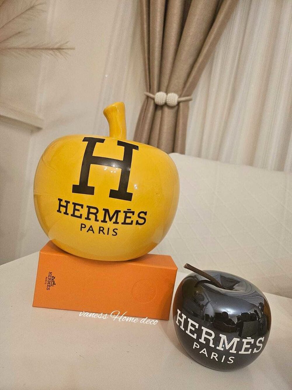 grosse pomme jaune vintage pop art Décoration