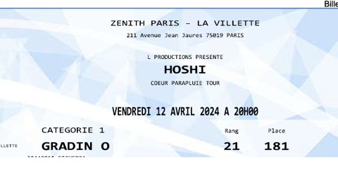 CONCERT HOSHI  55 Paris 1 (75)