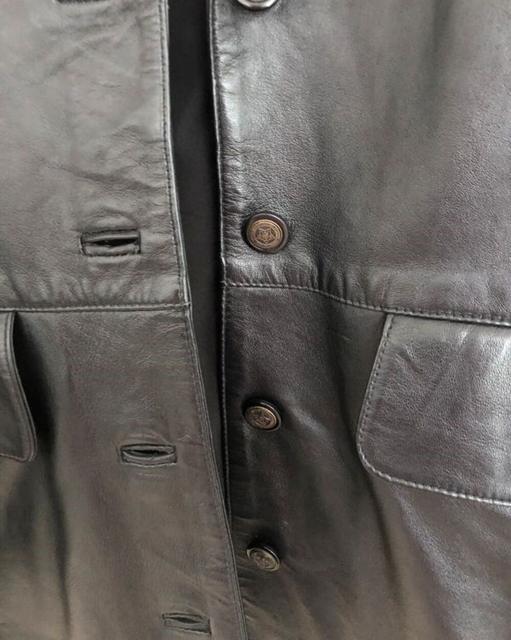 Veste en cuir noir T 40 Vêtements