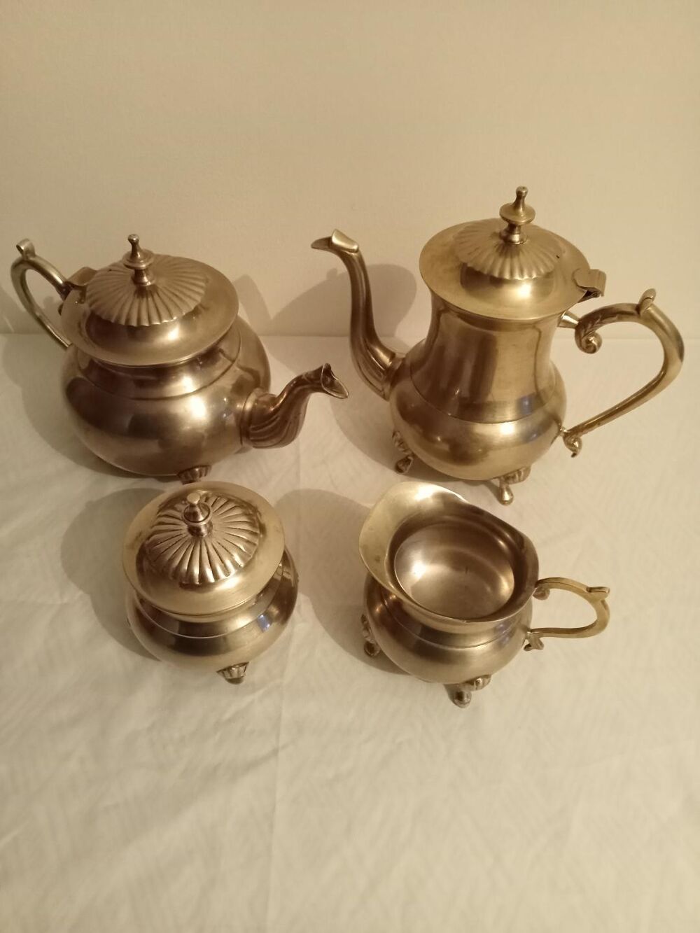 Service &agrave; caf&eacute;/&agrave; th&eacute; en m&eacute;tal argent&eacute; Décoration