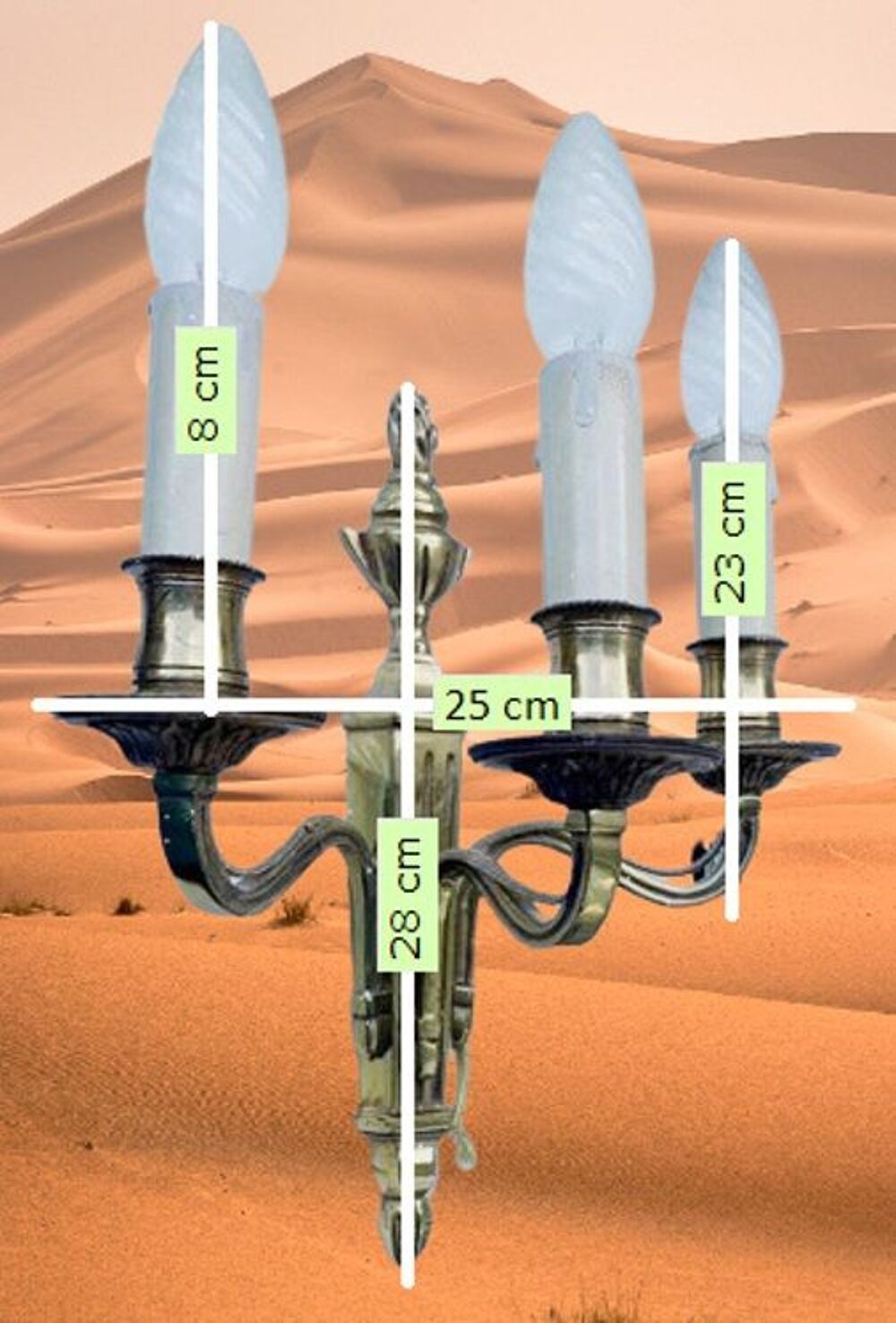 Applique murale ancienne dor&eacute;e, en bronze, style ancien, en D�coration