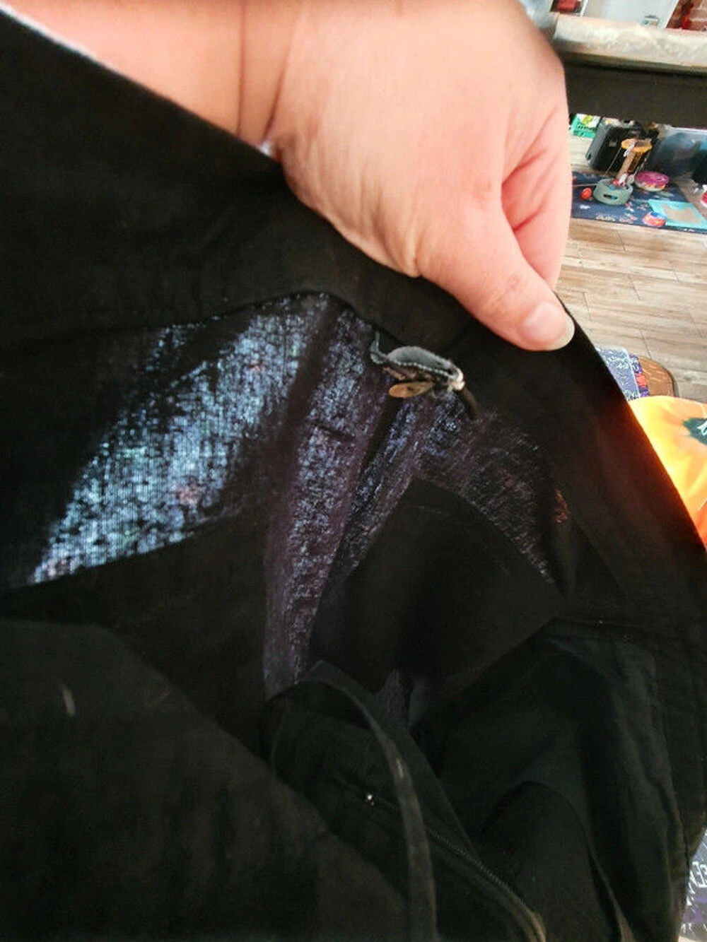 Pantalon noir - type lin - 42 
Vêtements