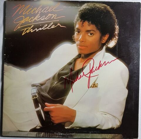 MICHAEL JACKSON Sign -  LP THRILLER EO 1982 + picture disc  0 Mont-de-Marsan (40)