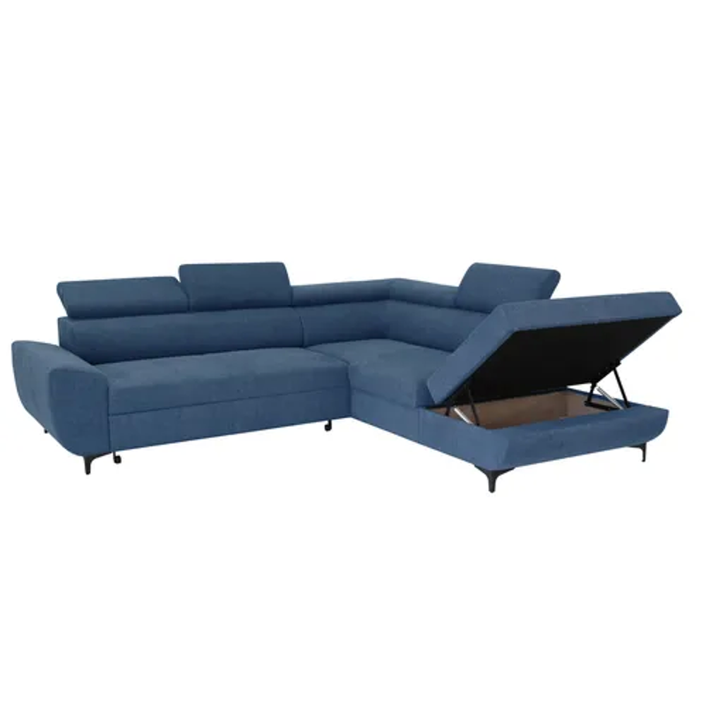 CANAP&Eacute; D'ANGLE BLEU CLAIR CONVERTIBLE LIT Meubles