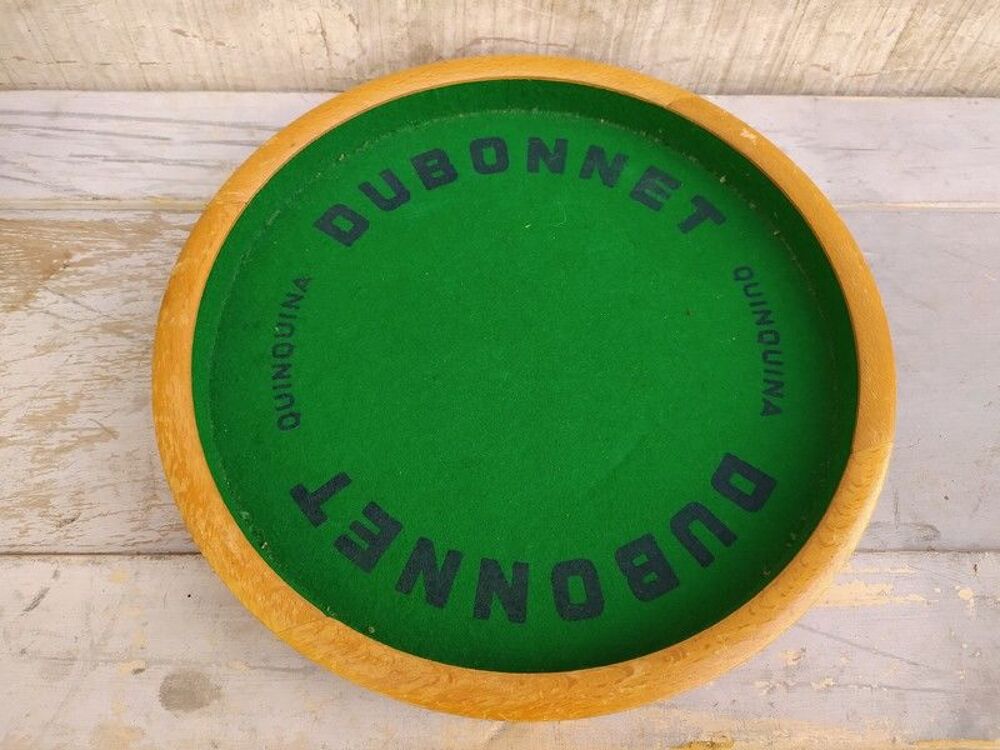 Ancien Tapis Jeu de D&eacute;s Publicitaire Quinquina Dubonnet 
