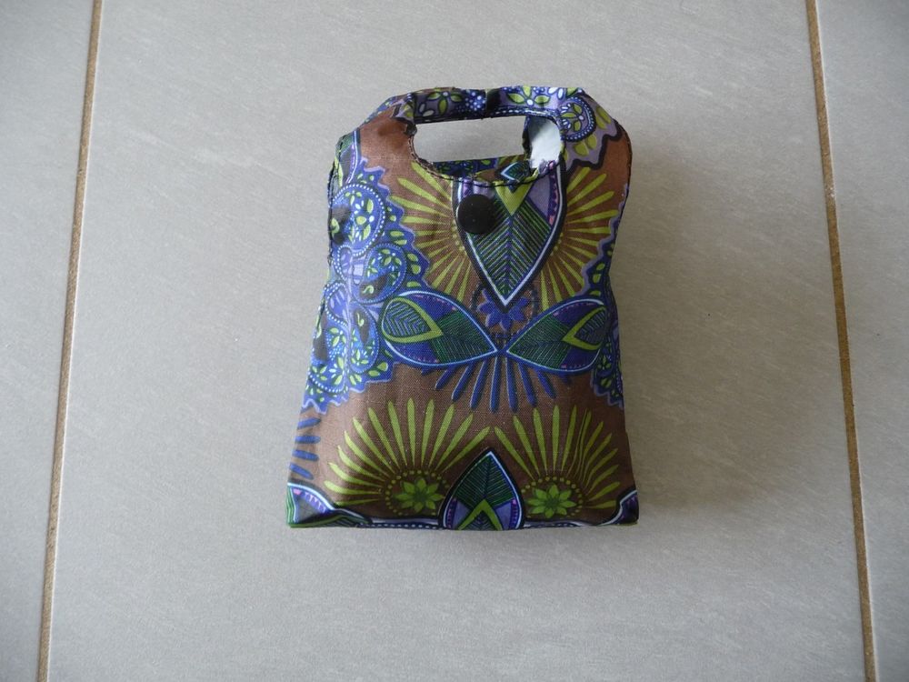 Sac pliable et son sac de rangement motifs multicolores - Ne Maroquinerie