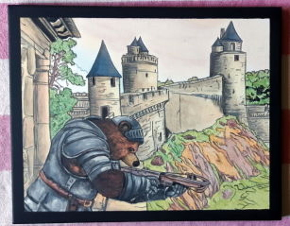 protection du miel - toile 40 x 50 cm Décoration
