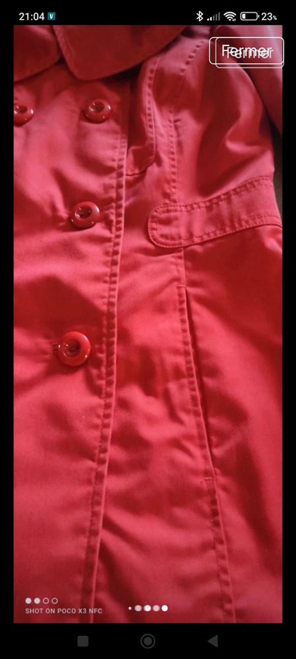 Veste rouge &agrave; double boutonnage Vêtements