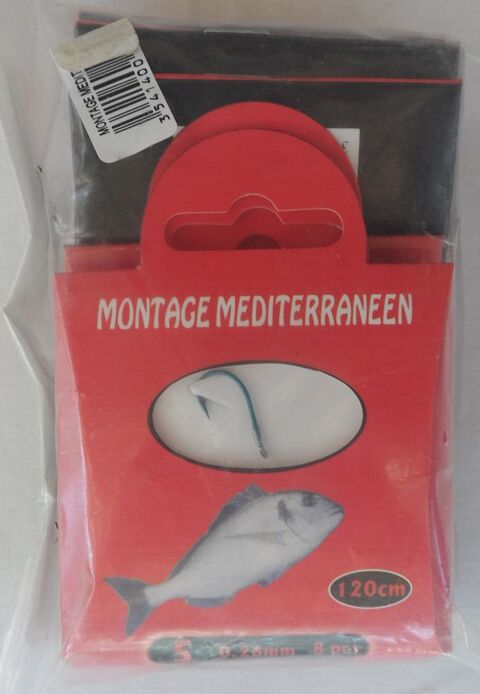 paquet rouges de 10 Hame�ons montage M�diterran�en 120 cm 
5 Castries (34)
