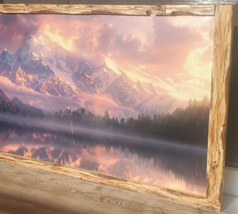 tableau lac et montagne 90 La Forclaz (74)