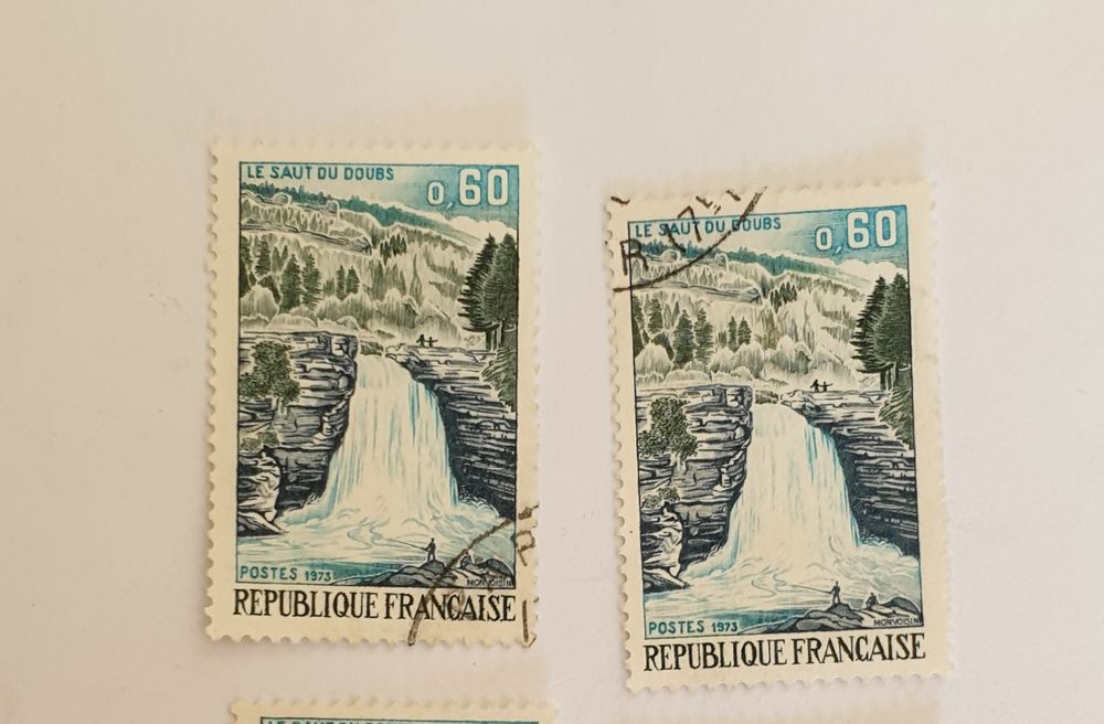 Timbre france Le saut du Doubs 1973- lot 0.12 euro 
