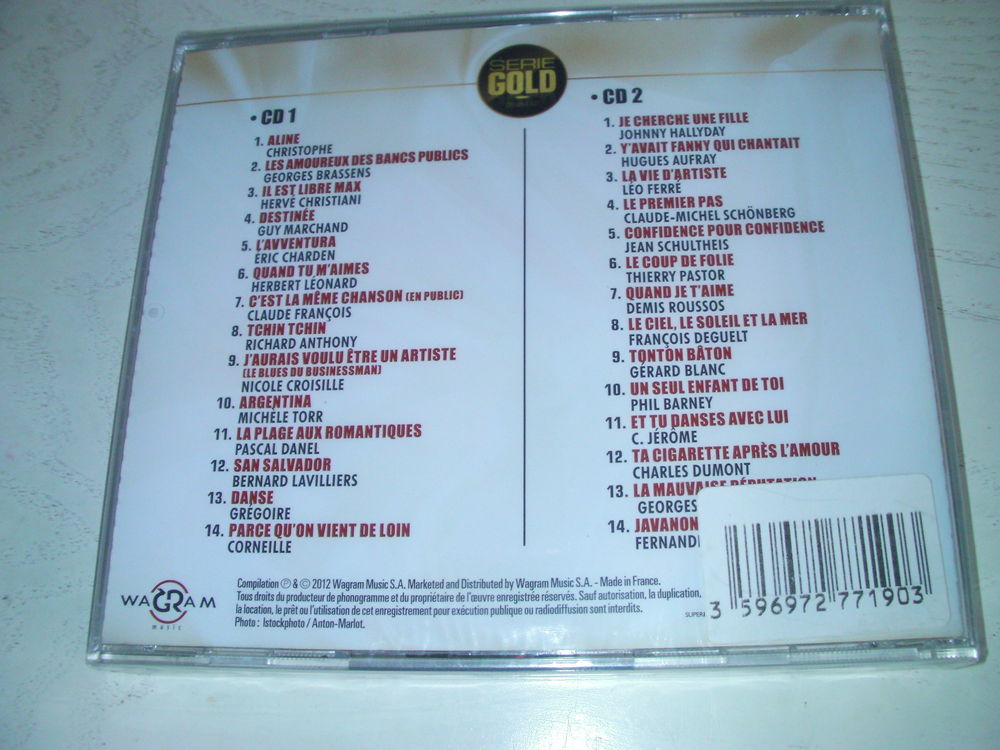 DOUBLE CD CHANSONS FRANCAISES CD et vinyles