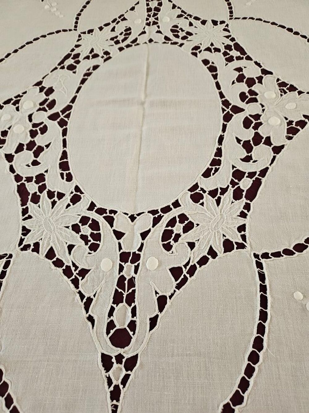 Nappe rectangulaire brod&eacute;e Décoration