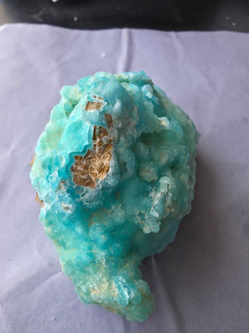 Pierre Naturelle H&eacute;mimorphite Turquoise du Congo-176g 