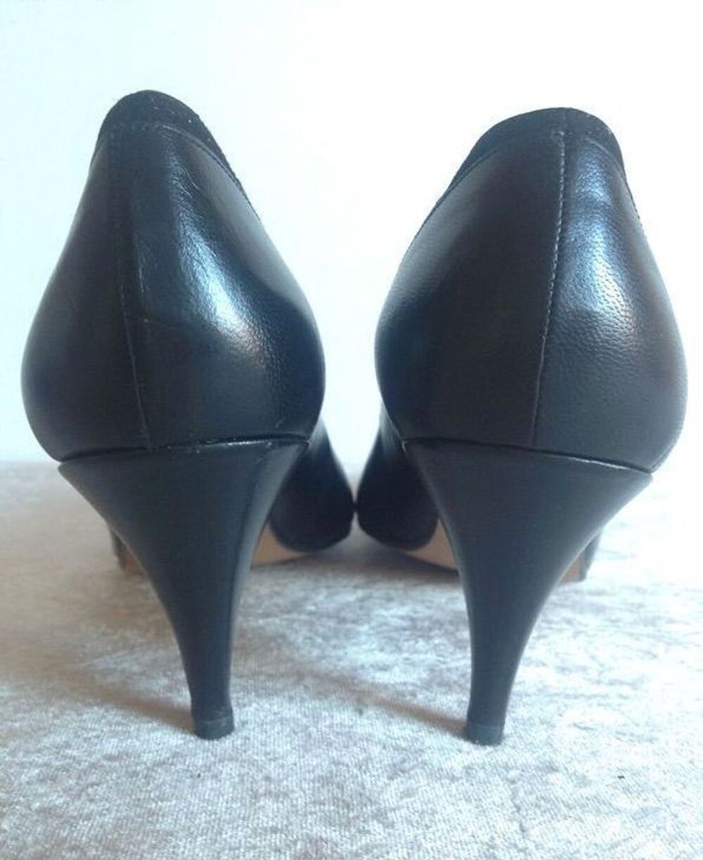 ESCARPINS CUIR LISER&Eacute; VELOURS VIA ROMA TAILLE 39 Envoi Possi Chaussures