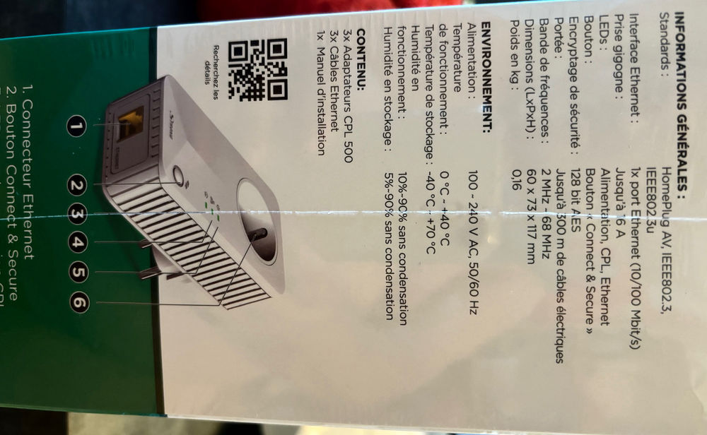 Pack de 3 CPL 500 Matériel informatique