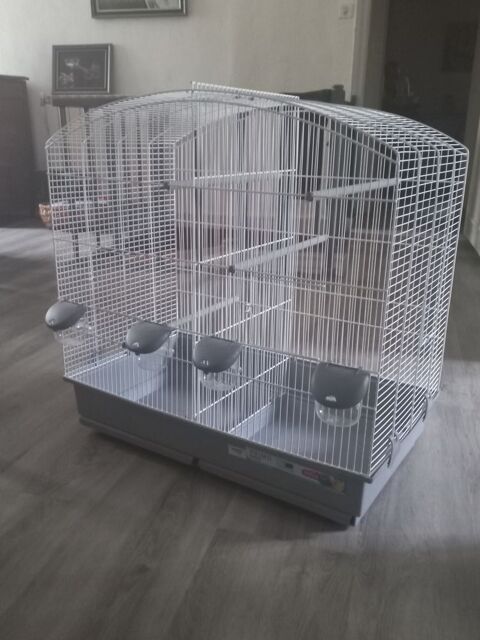GRANDE CAGE NEUVE METAL BLANC 70 07210 Baix
