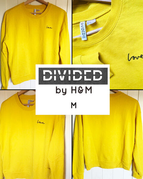 Sweat jaune moutarde DIVIDED by H&M M 12 Marcq-en-Barœul (59)