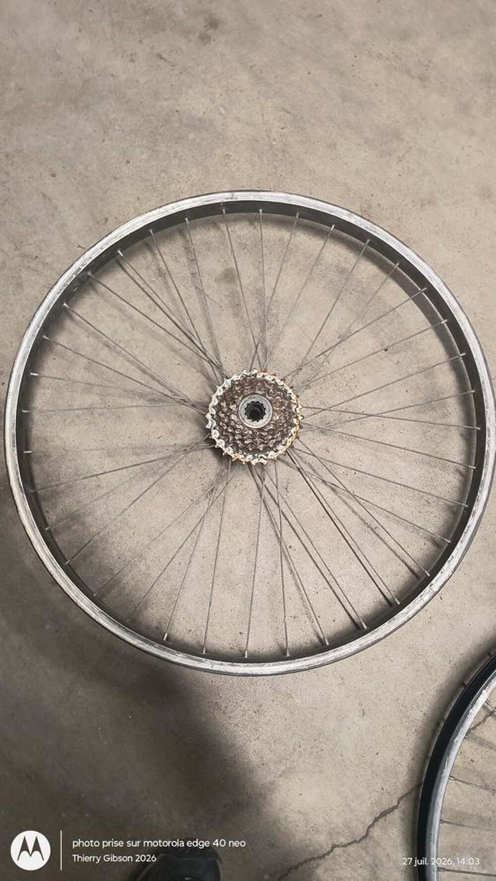 2 jantes en 26 pour v&eacute;lo vtt Sports