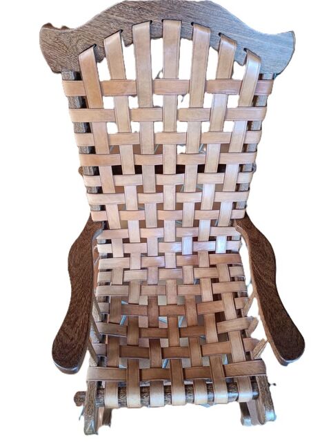 ROCKING CHAIR FAUTEUIL � BASCULE BOIS ET CUIR 1200 Saint-Jean-de-Nay (43)