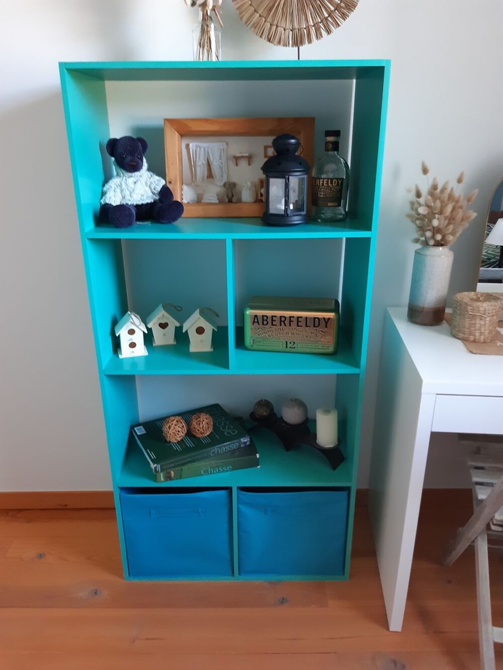 &Eacute;tag&egrave;re turquoise multi-compartiments Meubles