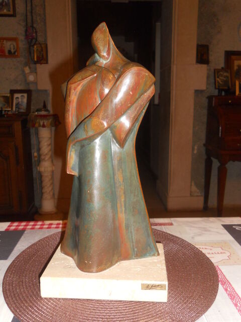 Sculpture statue couple entrelac� en cuivre 600 Grimonviller (54)