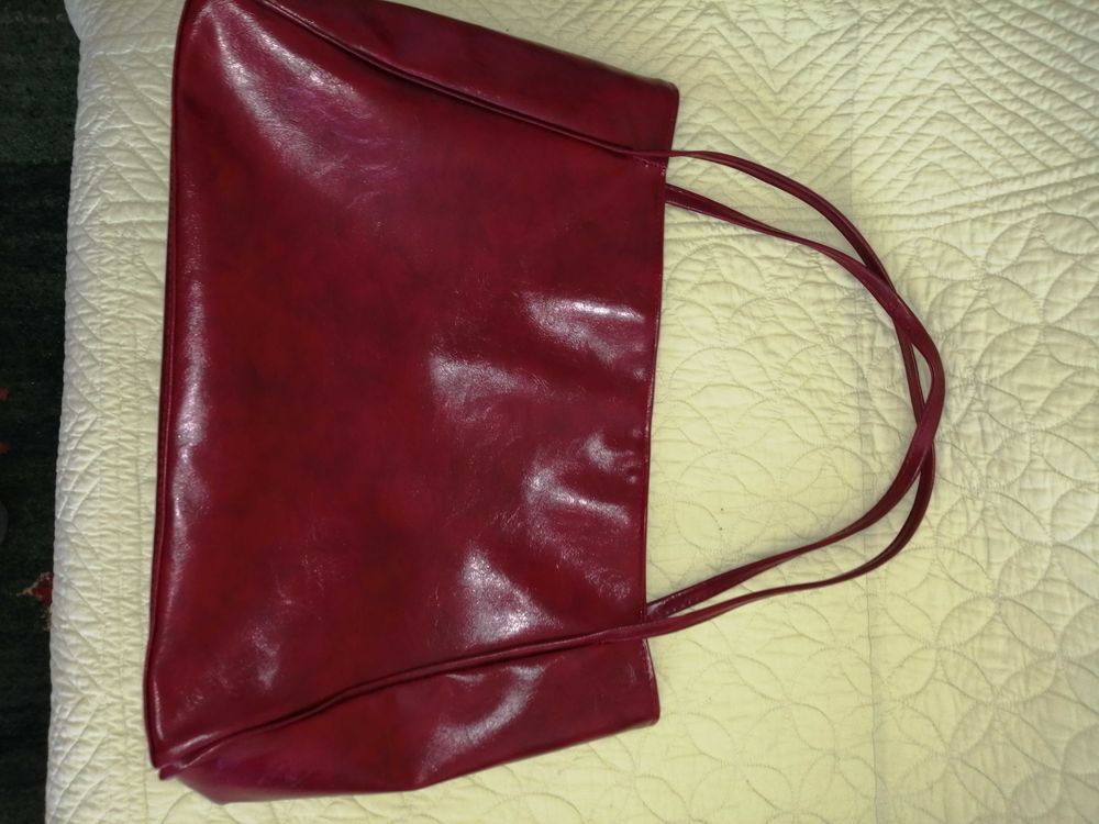 sac &agrave; main grenat Maroquinerie